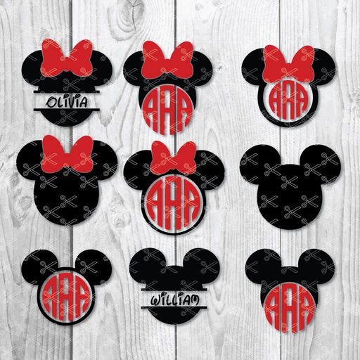 Minnie Mickey Monogram Bundle Svg, Minnie Mickey Monogram Sv | Inspire ...