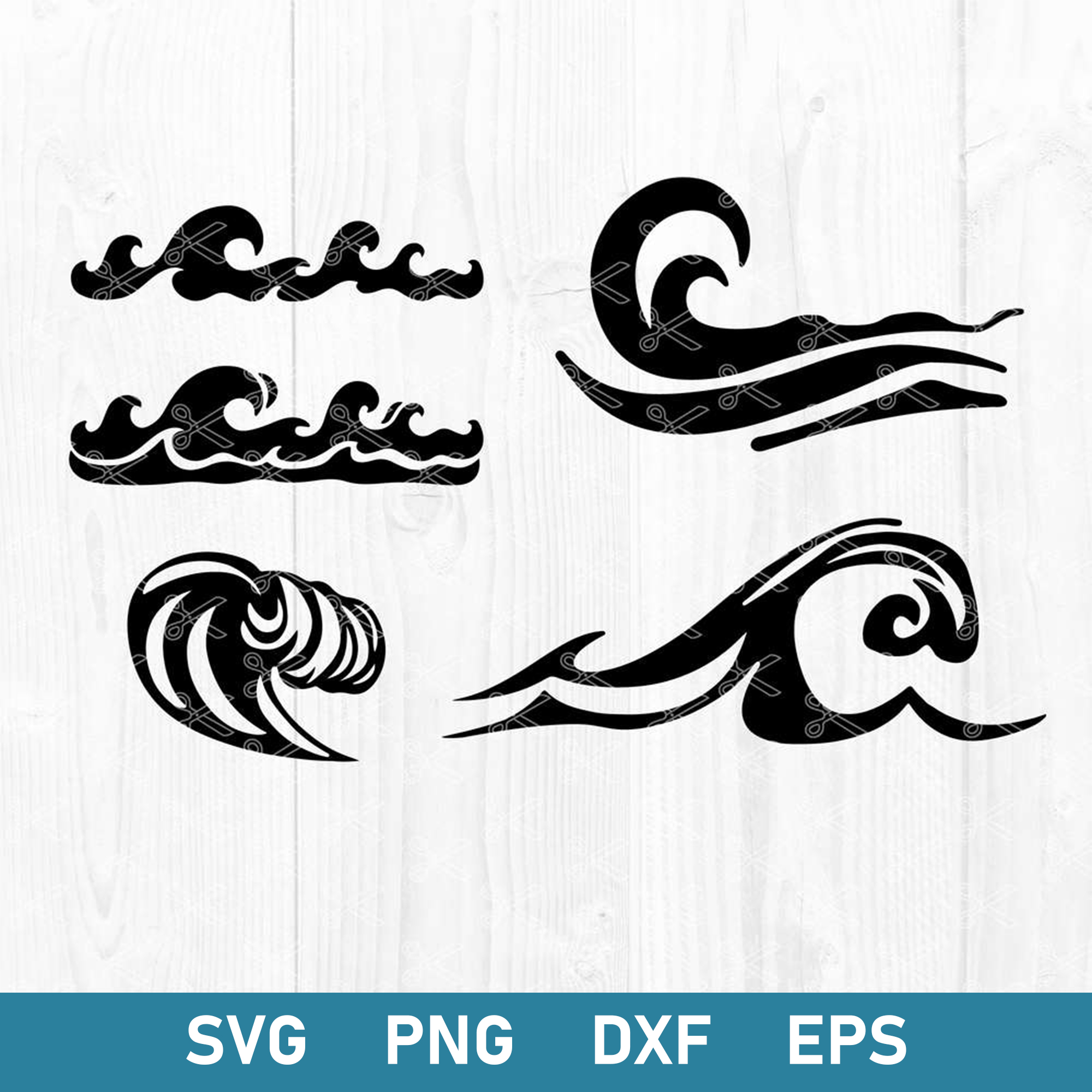 Wave Svg, Ocean Wave Svg, Surf Wave Svg, Png Dxf Eps Digital | Inspire ...