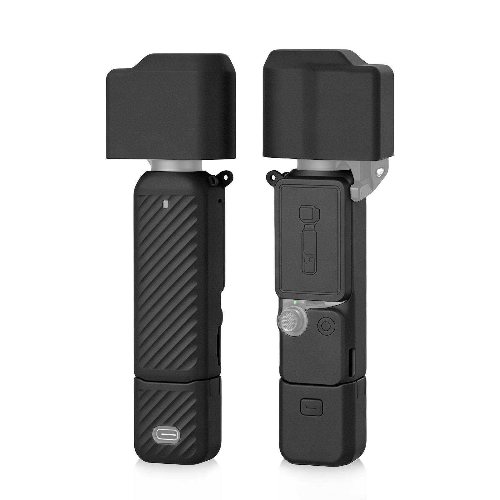 PULUZ 4 in 1 Silicone Protective Case for DJI Osmo Pocket 4 with Lens & Screen Covers