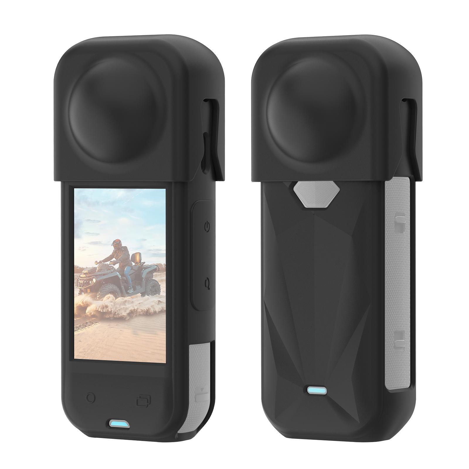 PULUZ Insta360 X5 Protective Case with Lens Cover Shockproof Silicone Camera Guard