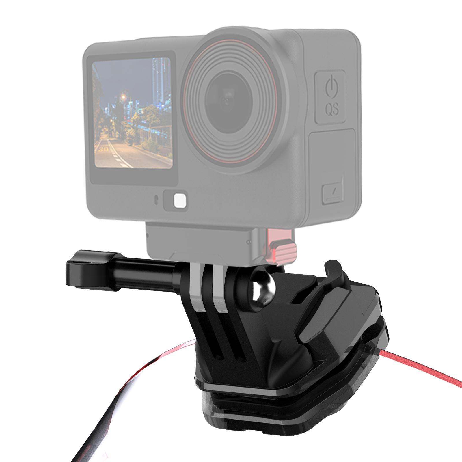 Puluz Motorcycle Windshield Action Camera Mount Clip for GoPro Hero12 DJI Osmo Action Insta360 Stable Aluminum Holder
