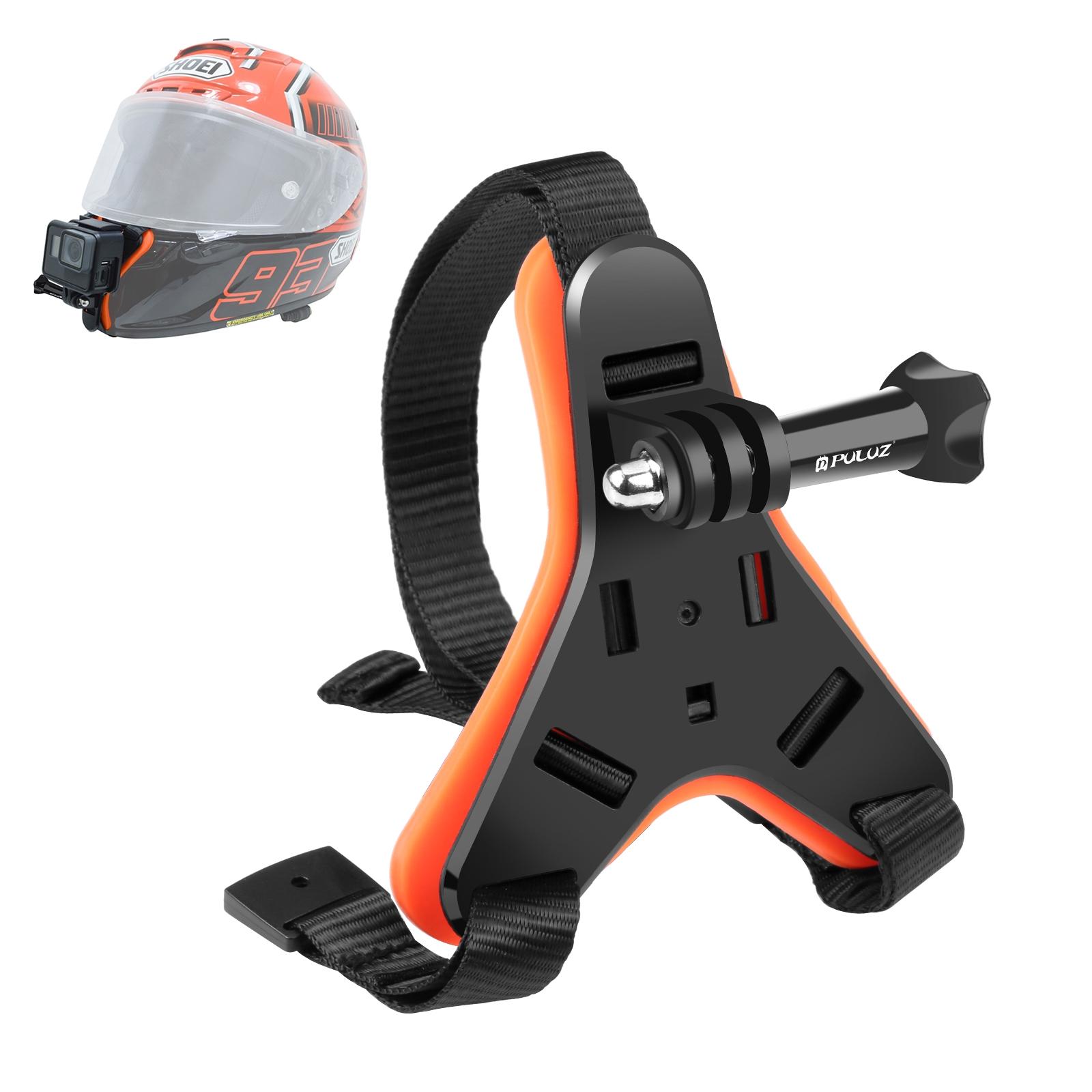 PULUZ Motorcycle Helmet Camera Mount Secure Chin Strap GoPro Helmet Mount for POV Riding