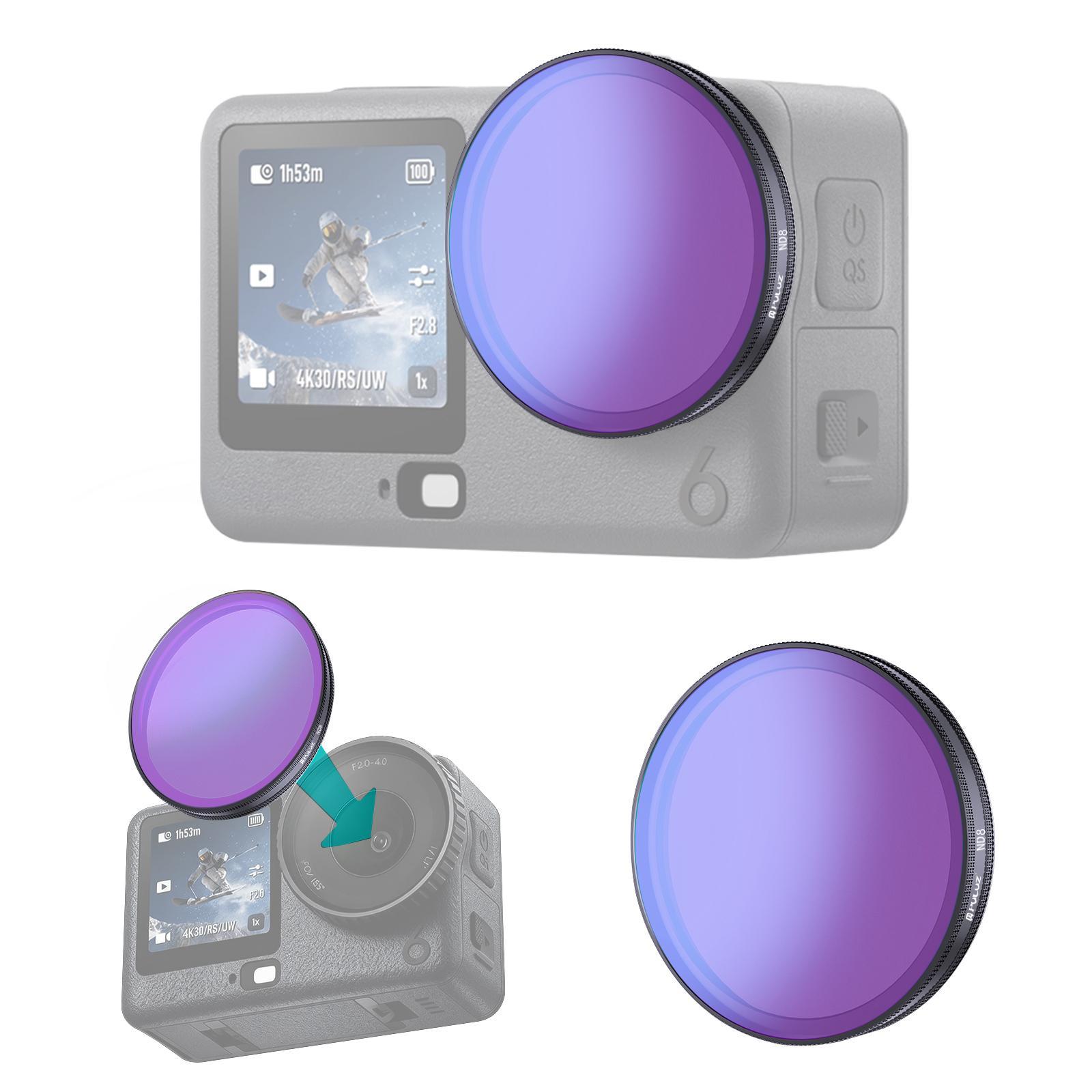 PULUZ Lens Filter for DJI Osmo Action 6 Quick-Release Optical Glass Camera Filter