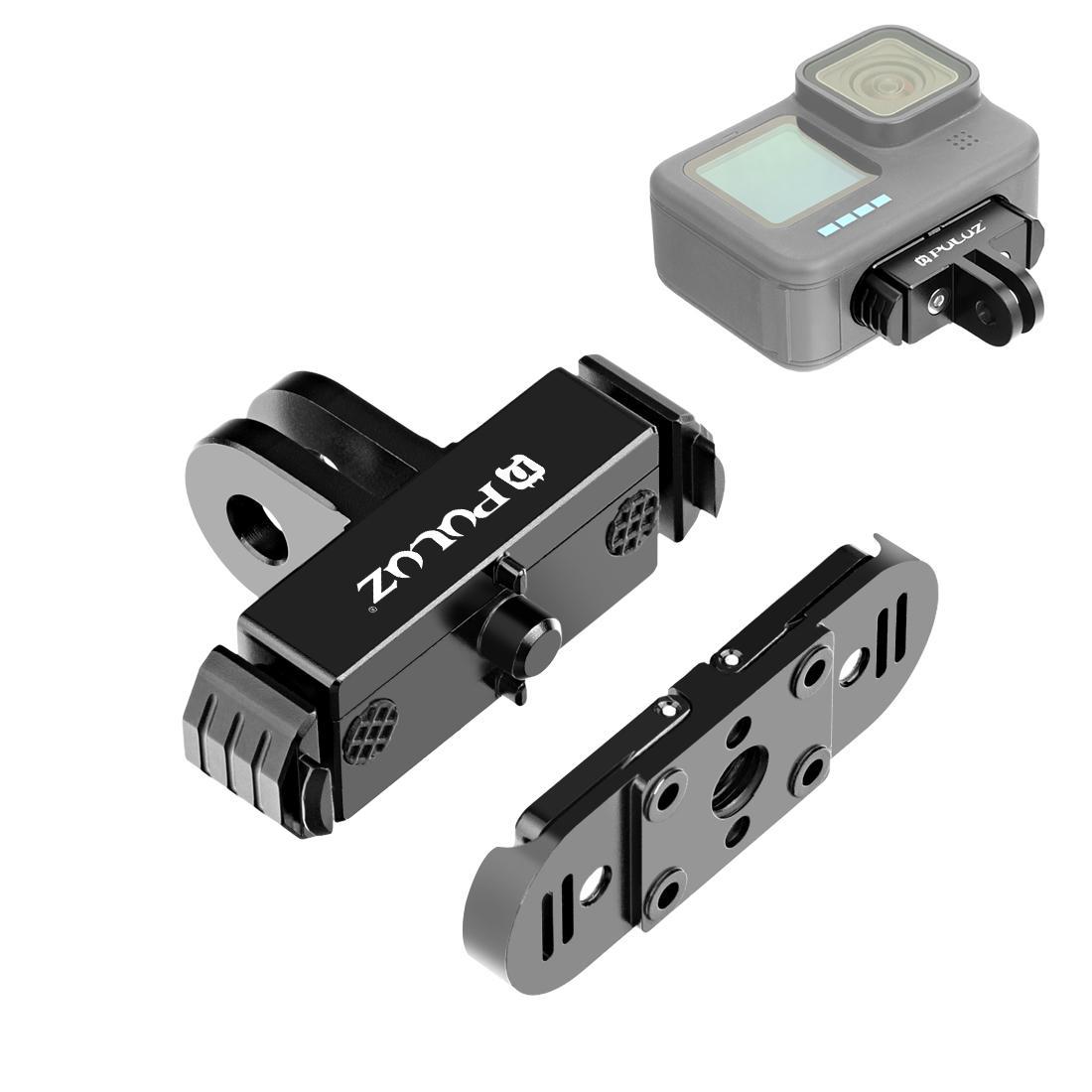 PULUZ Magnetic Quick Release Folding Finger Base Mount for GoPro HERO12/11/10 Action Cameras