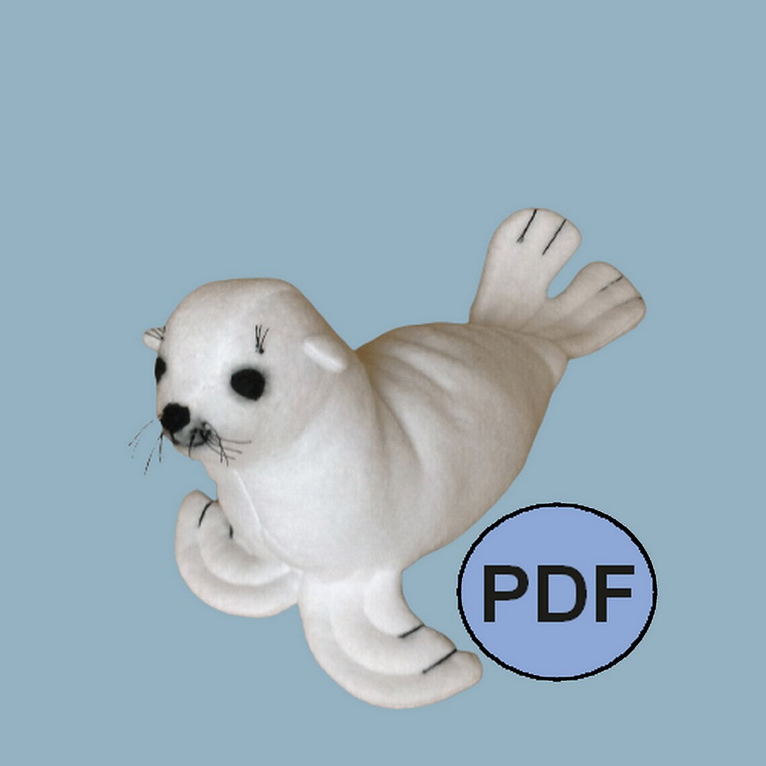Seal plush pattern Baby seal pattern PDF sewing pattern Stuf Inspire