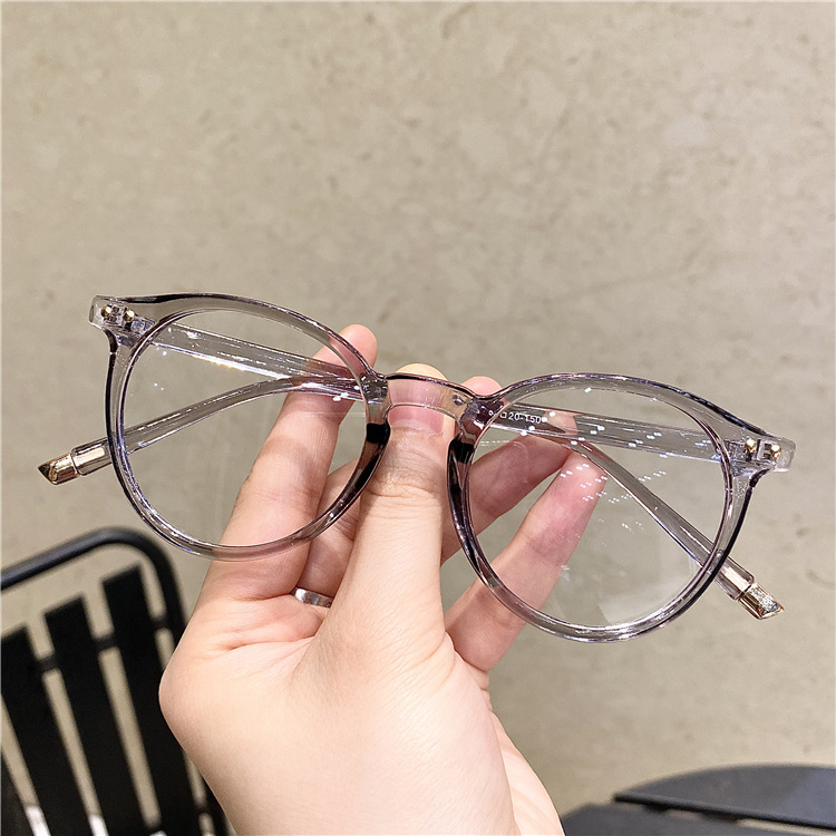 Unisex Vintage Round Optical Glasses Frame Anti Blue Light Eyeglasses with Transparent Prescription