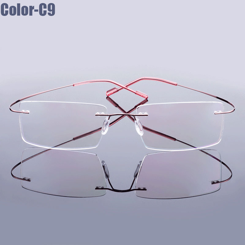 Ultralight Gmei Optical Fashion Rimless Glasses Frame Memory Alloy Eyeglasses Prescription Flexible