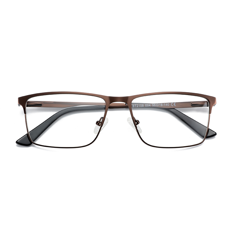 Fashion Square Eyewear for Men, Titanium Alloy Ultralight Optical Glasses Frame Non-Prescription Met