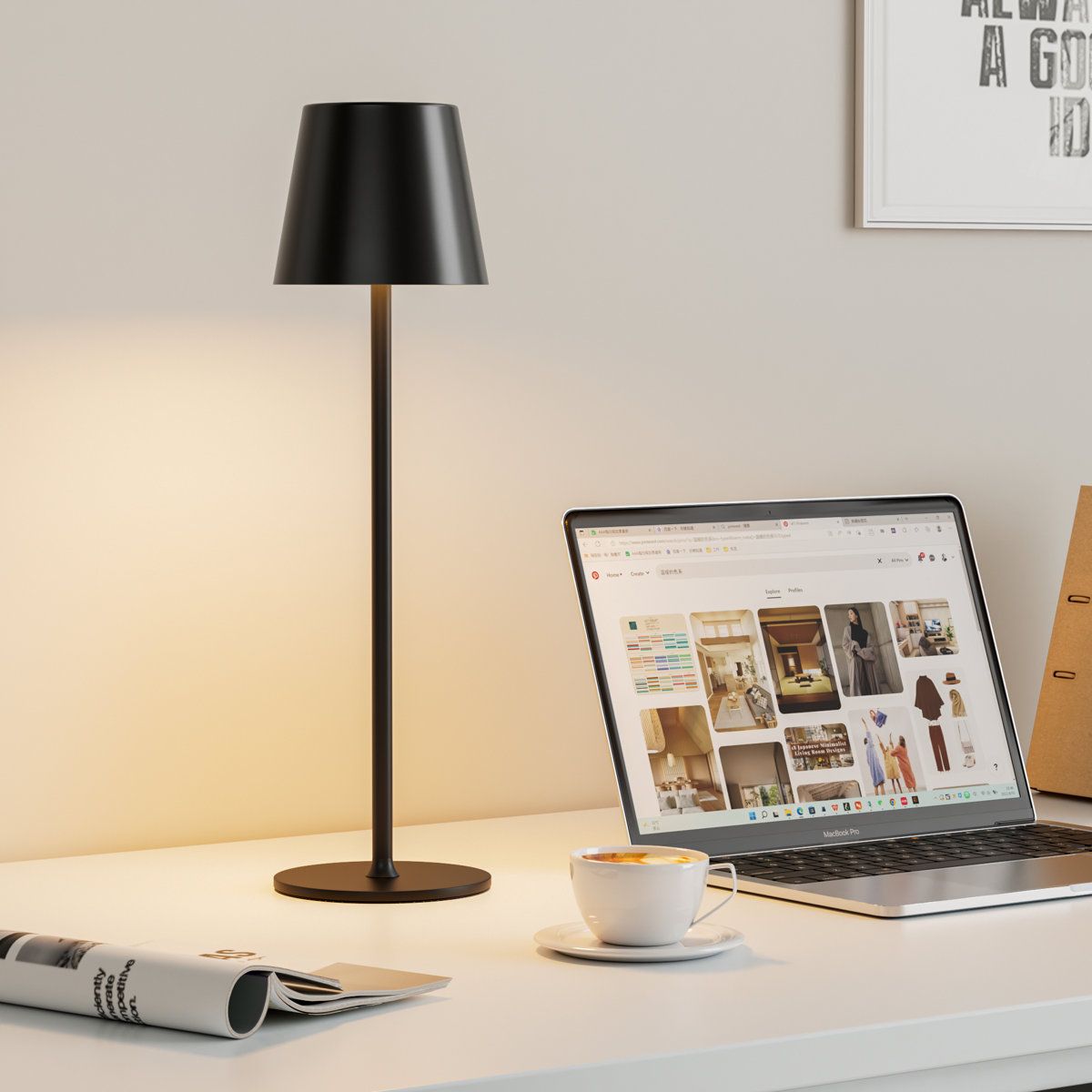 Cordless Rechargeable LED Table Lamps Set of 2 with Touch Dimming and Waterproof Design