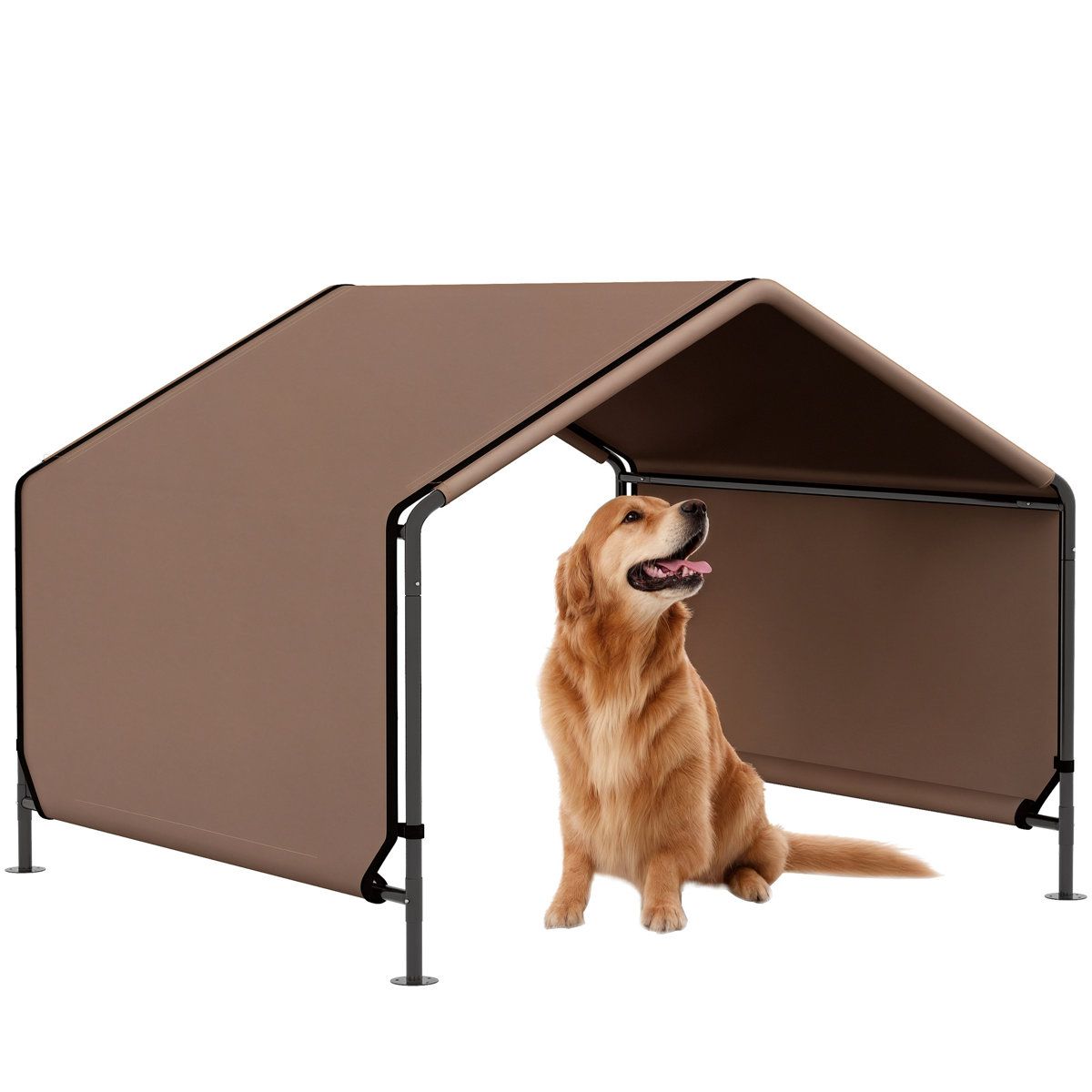 PawHut Portable Dog Tent Water Resistant Outdoor Pet Shelter for Beach Camping and Backyard