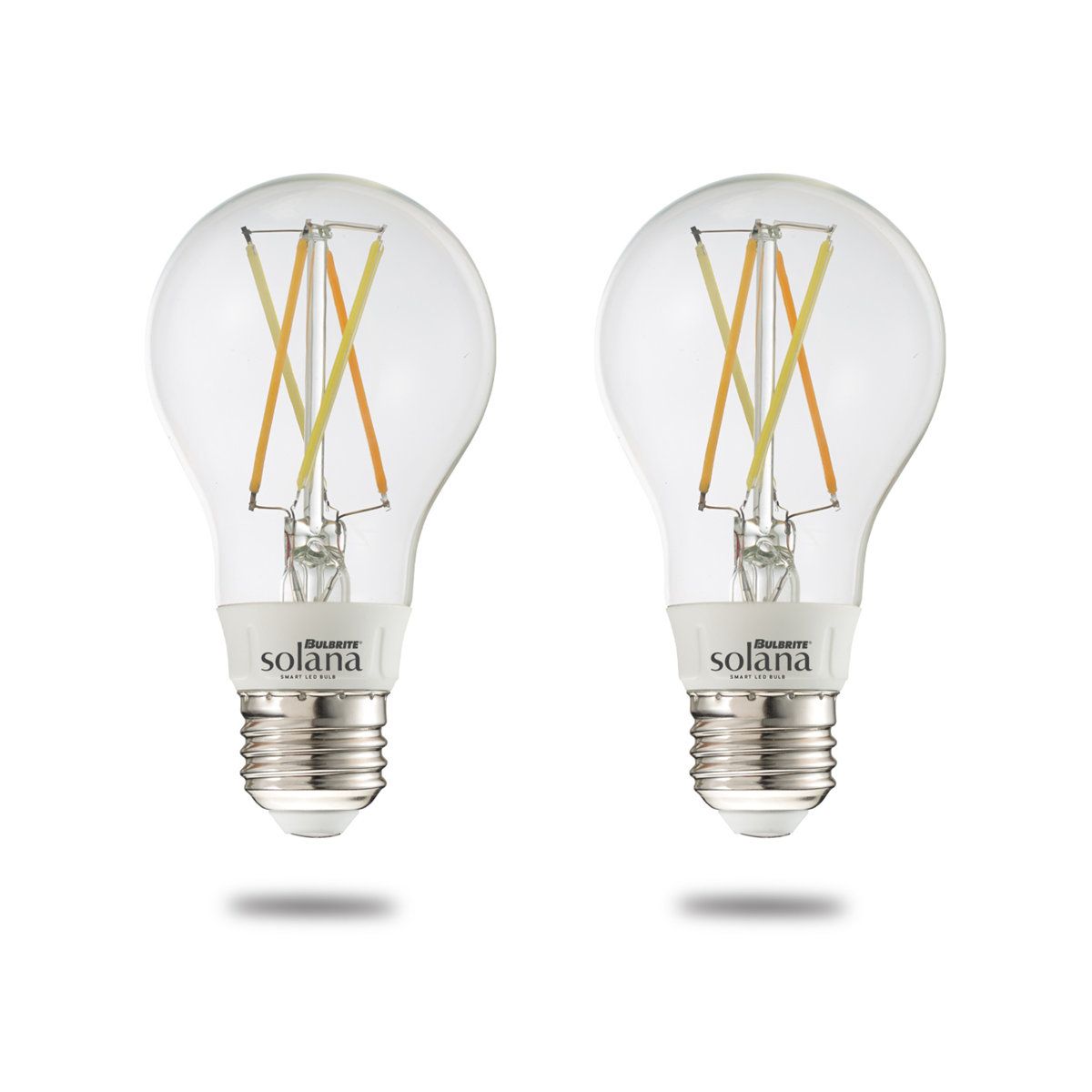 Smart A19 LED Light Bulbs Dimmable Tunable White WiFi Enabled Edison Filament Set of 2
