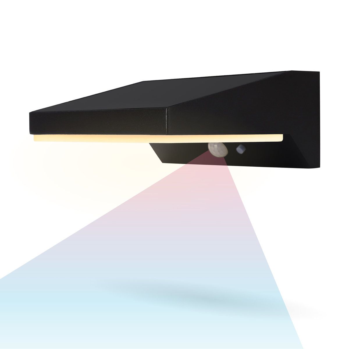 Outdoor Solar Motion Sensor Wall Light Waterproof LED Fence Security Light