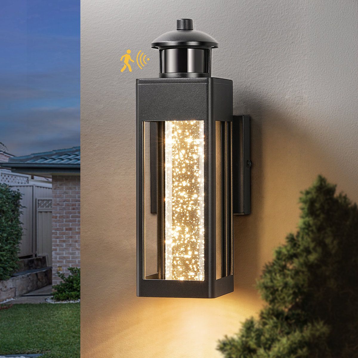 Modern Motion Sensor LED Outdoor Wall Light with Dusk to Dawn