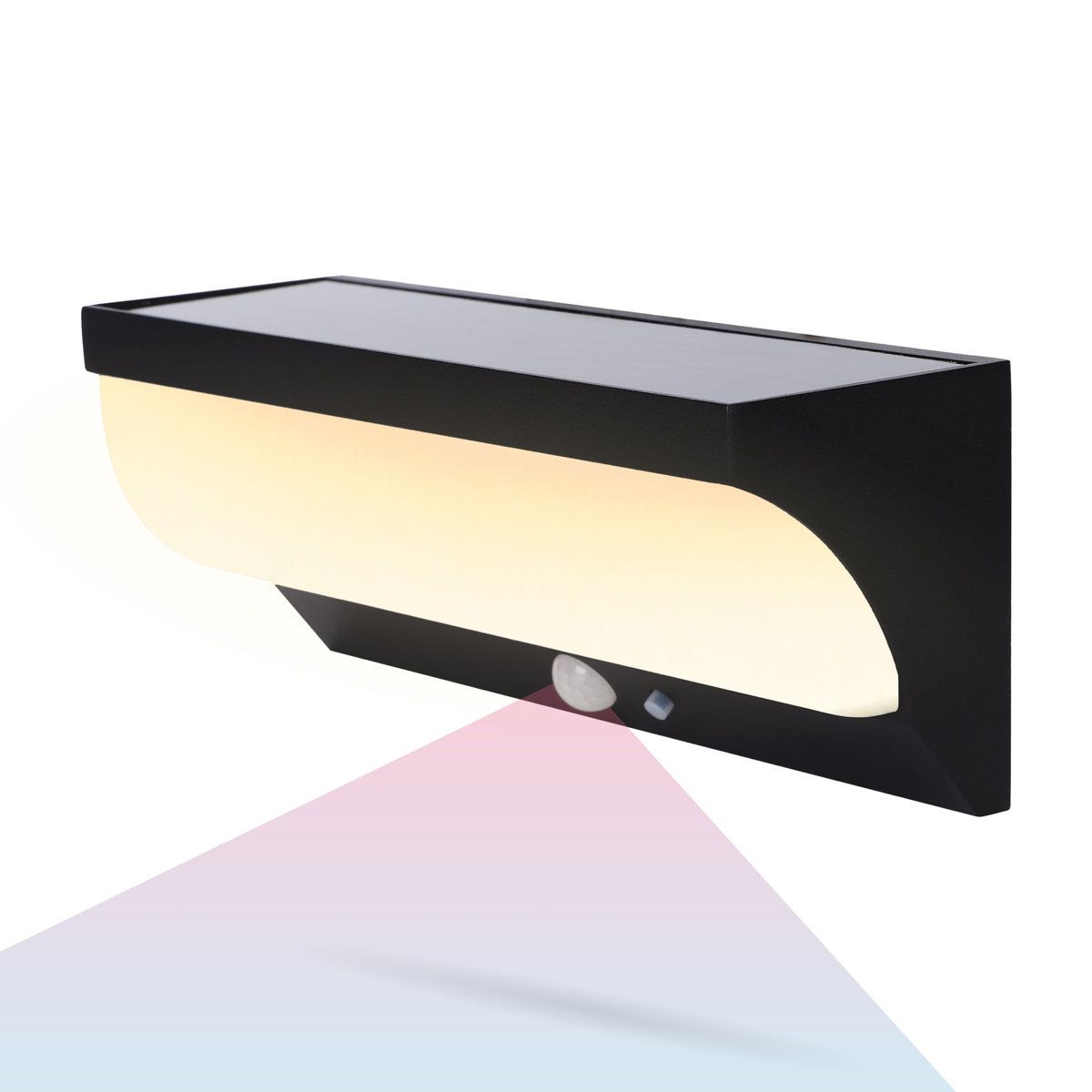 Solar Outdoor Wall Sconce Motion Sensor LED Light