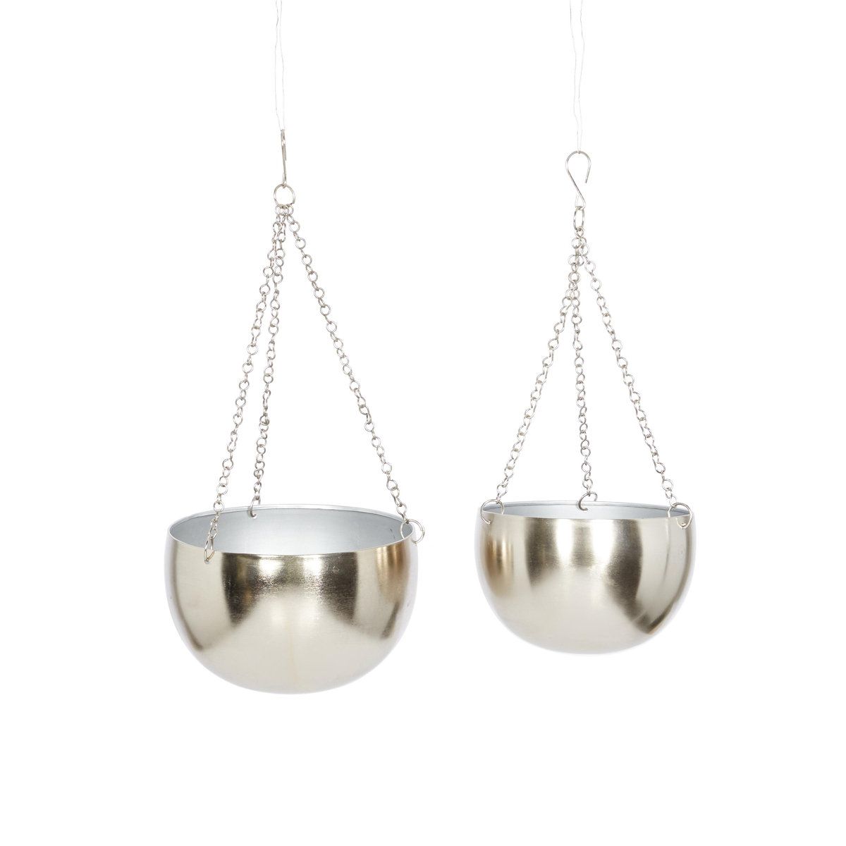 Elegant Iron Hanging Wall Planter Set Modern Hanging Plant Pots for Indoor Outdoor Decor