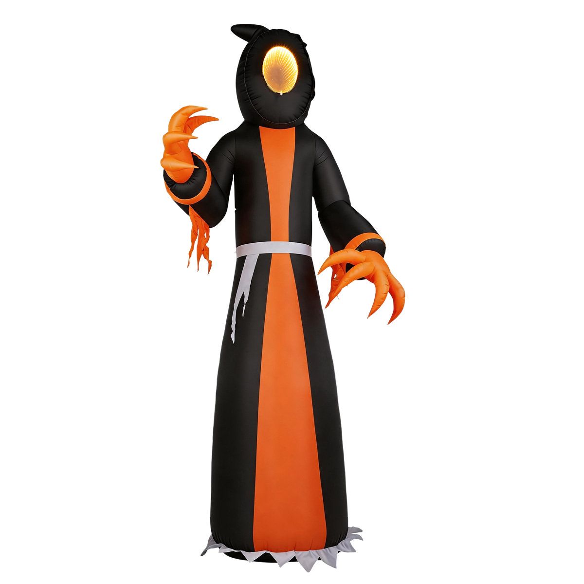 12ft Halloween Inflatable Tunnel with Reaper Design LED Lights and Mirror Beads