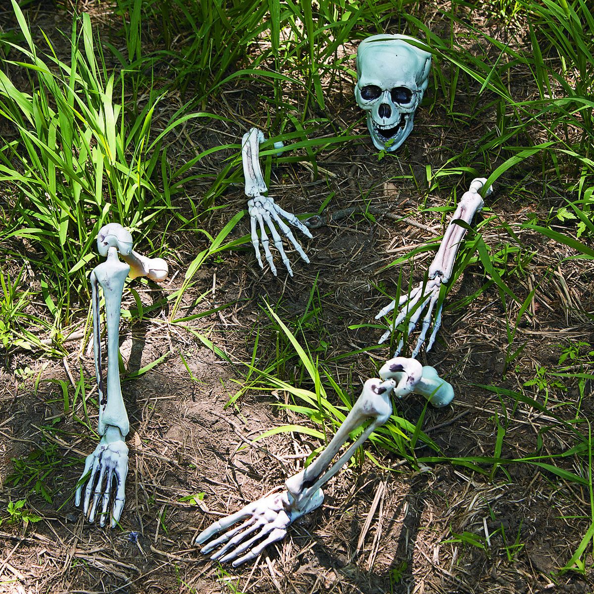 9 Piece Skeleton Yard Decorations Outdoor Halloween Skeleton Lawn Decor