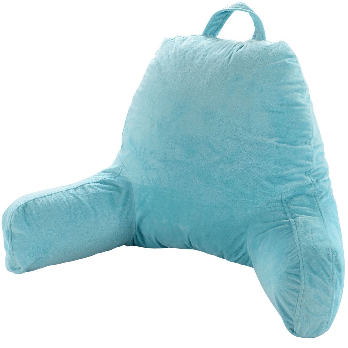 Cheer Collection Kids Reading Pillow with Plush Backrest and Removable Cover