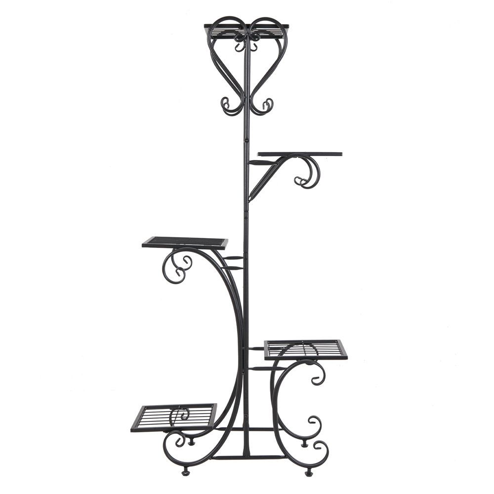 Secrist 5 Tier Plant Stand Indoor Outdoor Multi Tier Plant Shelf
