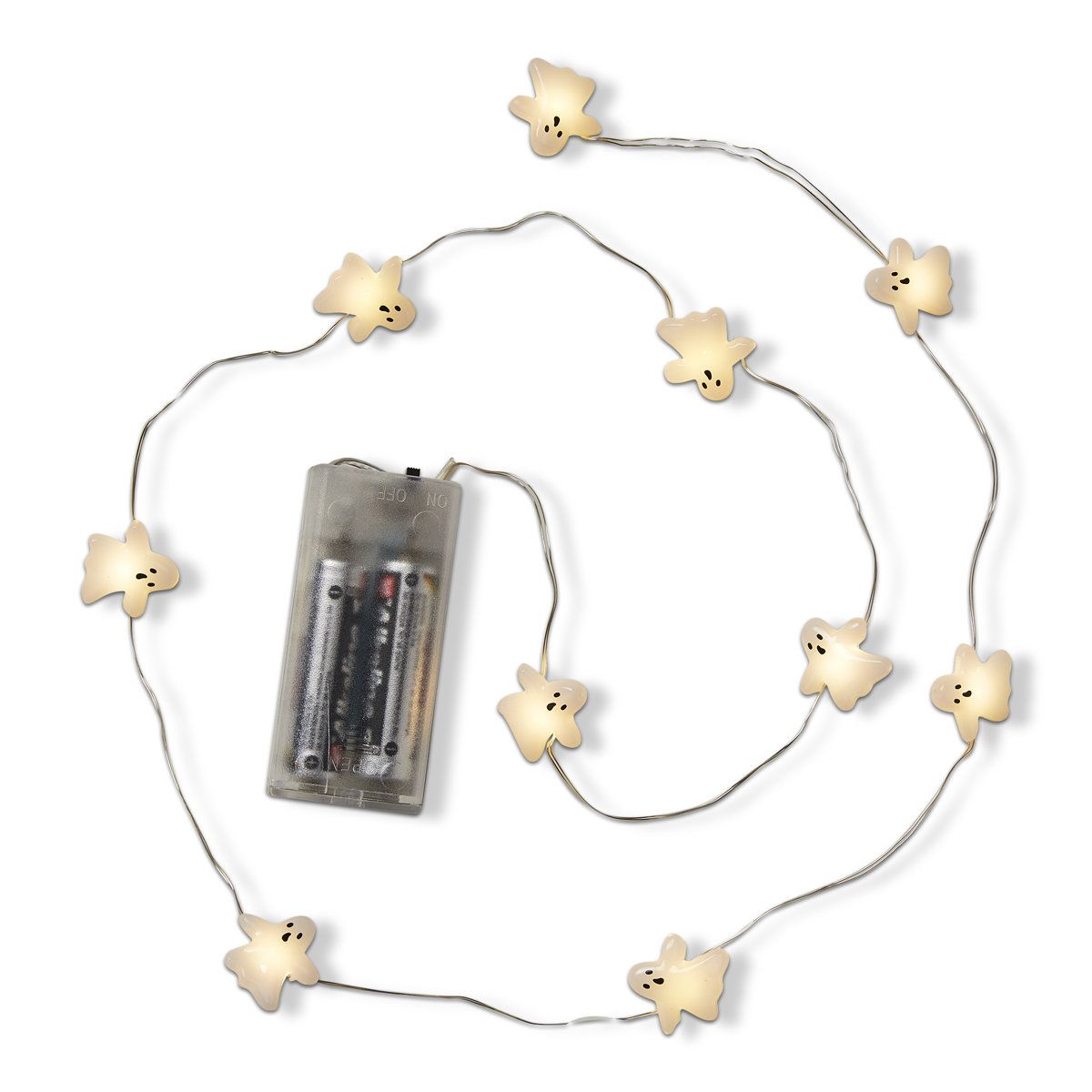Jack O Lantern LED String Lights Battery Powered Indoor Halloween Decor