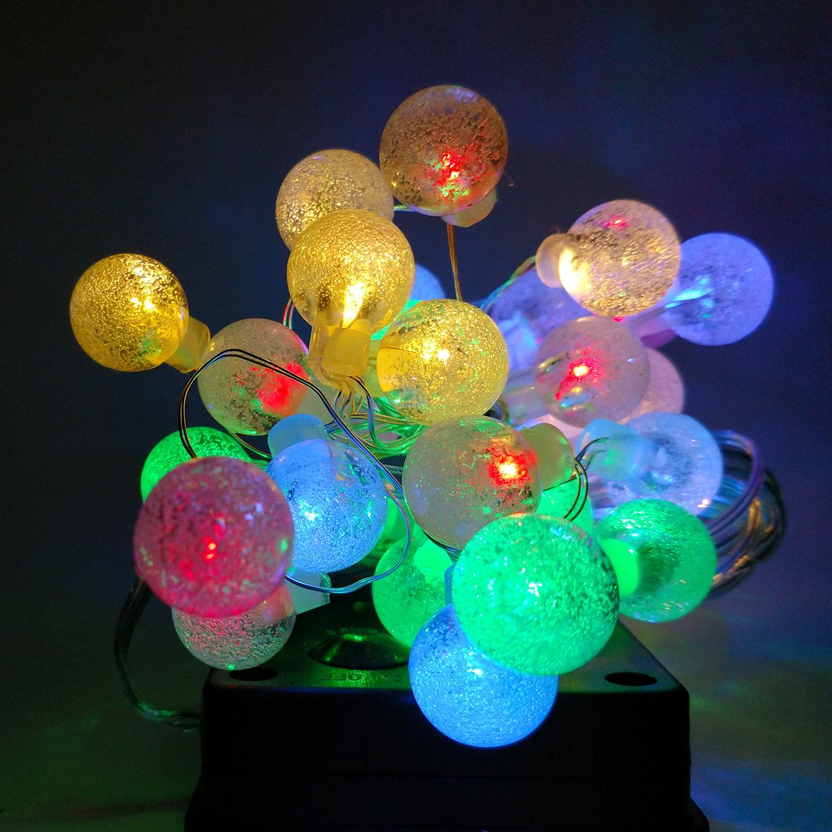30-Bulb Solar LED Novelty String Lights for Indoor Outdoor Decor
