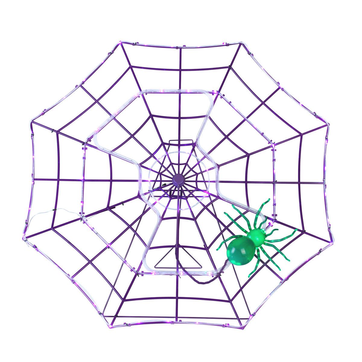 Outdoor Animated Halloween Spider Web with LED Lights