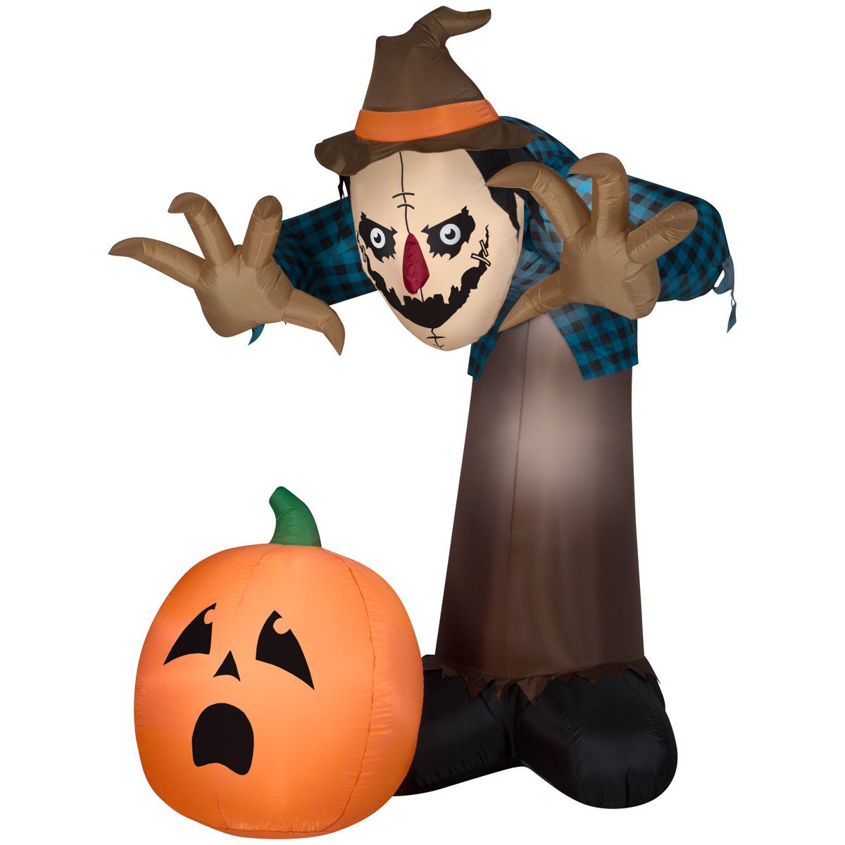 Animated Inflatable Scarecrow Outdoor Halloween Decoration with LED Lights 7.5 Foot