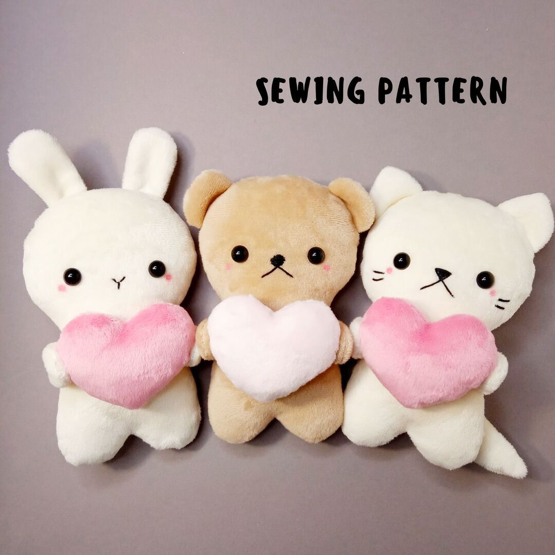 Plush Patterns: Bunny, Bear & Cat (Beginner Friendly) - Inspire Uplift