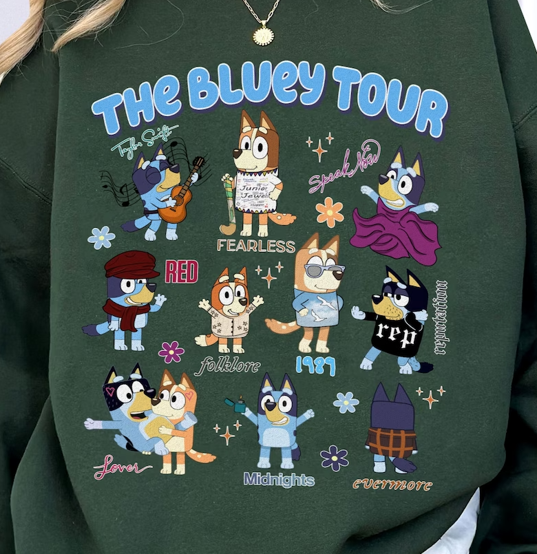 Bluey Eras Tour Png, The Bluey Tour Music Png, Swifties Gift | Inspire ...