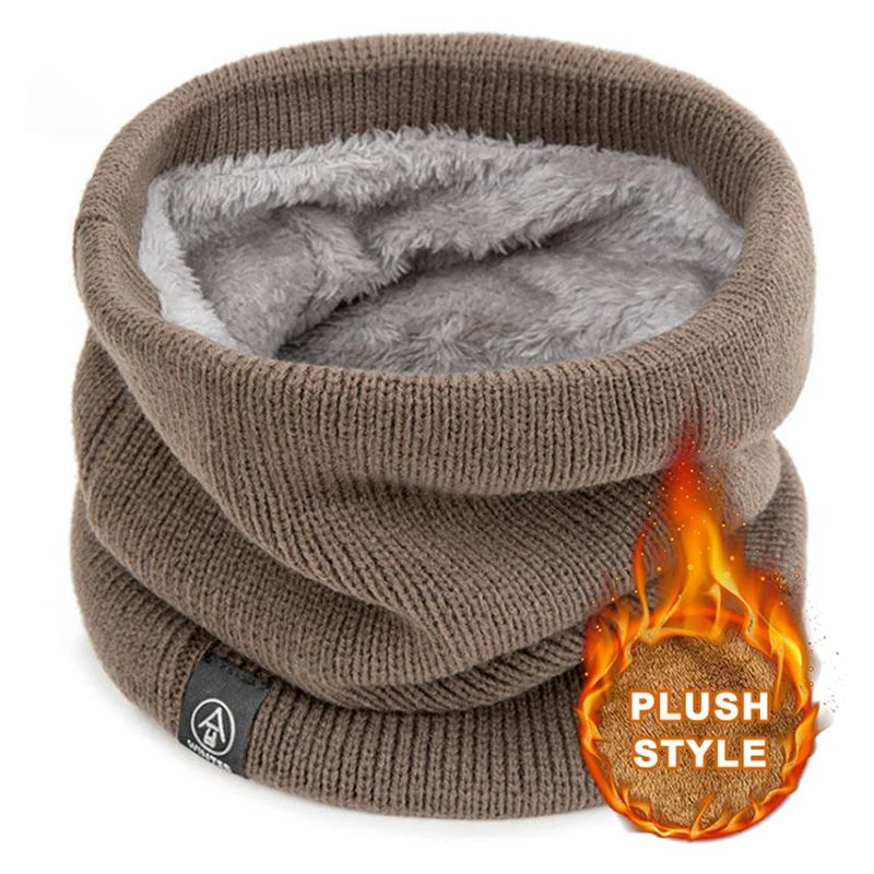 Fashion Soft Knitted Neck Warmer Scarf – Winter Warm Thick Cold-Proof Collar for Men & Women