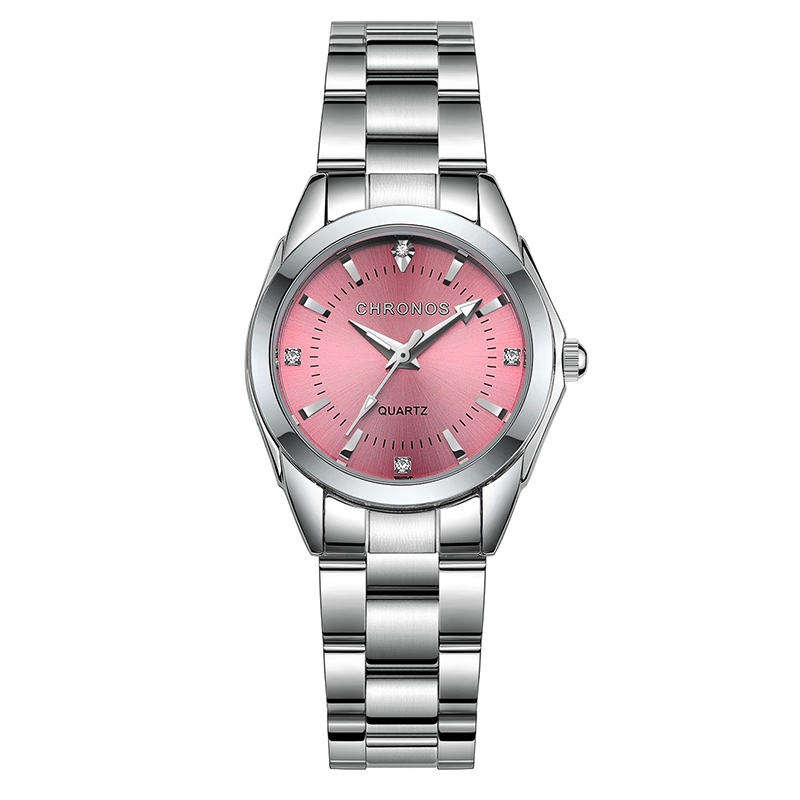 Chronos Elegant Stainless Steel Womens Quartz Watch