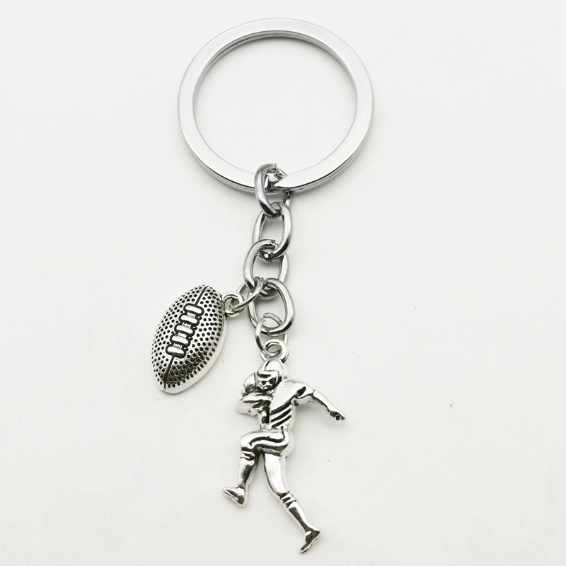 Inspirational Football and Rugby Player Sports Keychain for Women and Sports Fans