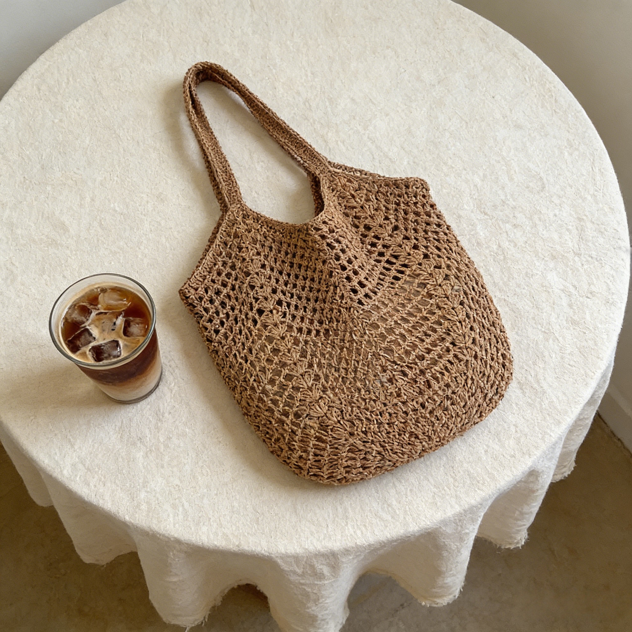 Summer Straw Beach Bag and Woven Tote Purse
