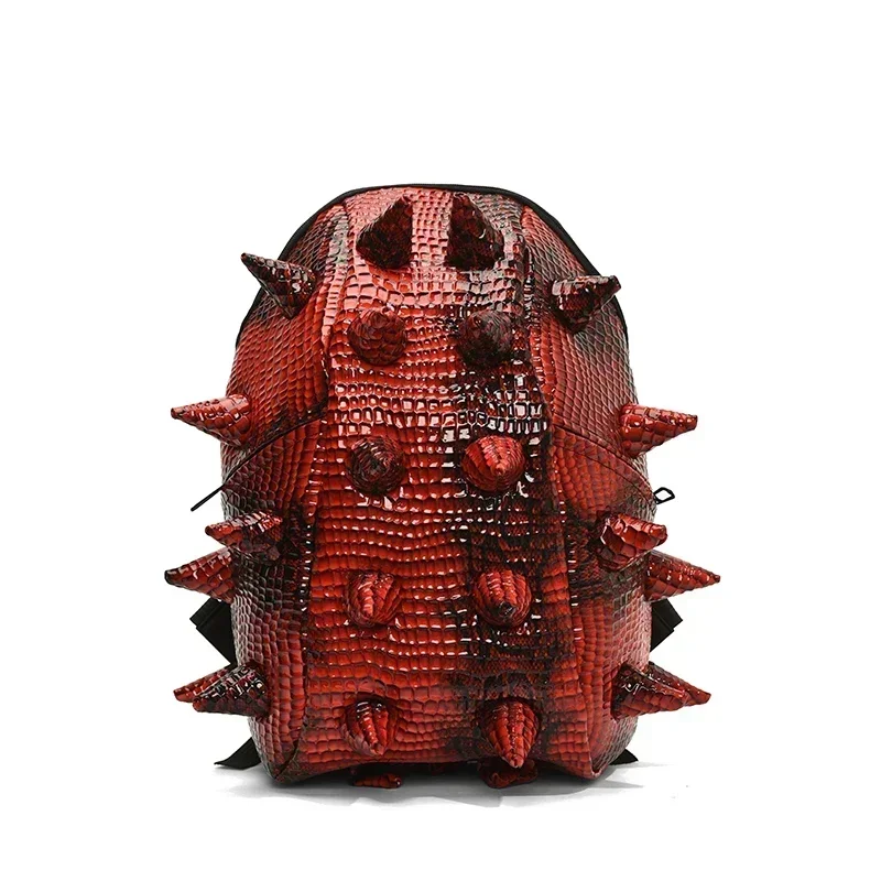 Hedgehog Shape PU Leather Backpack Large Capacity School Bag
