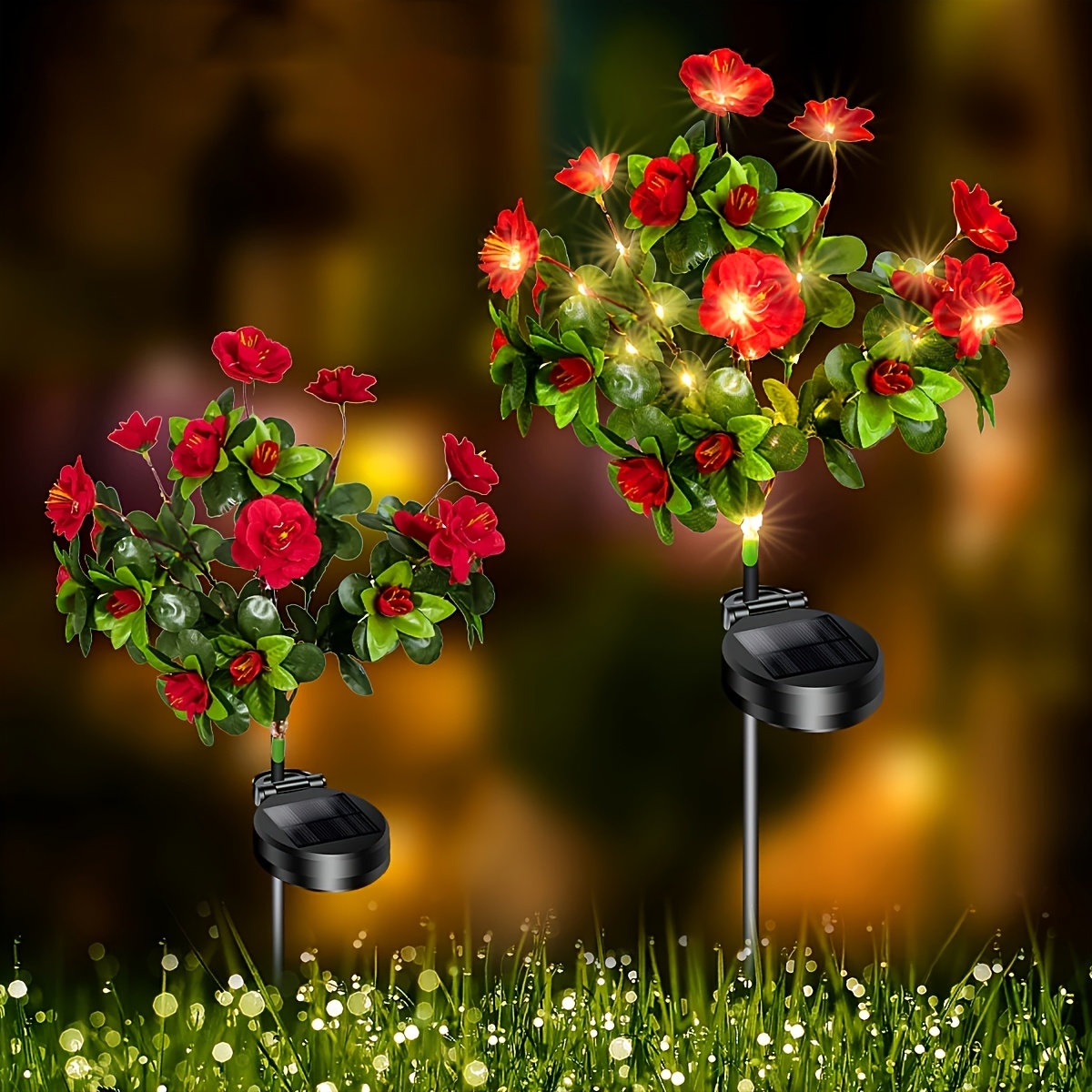 LED Solar Azalea Flower Lights Outdoor Waterproof Lamp | Inspire