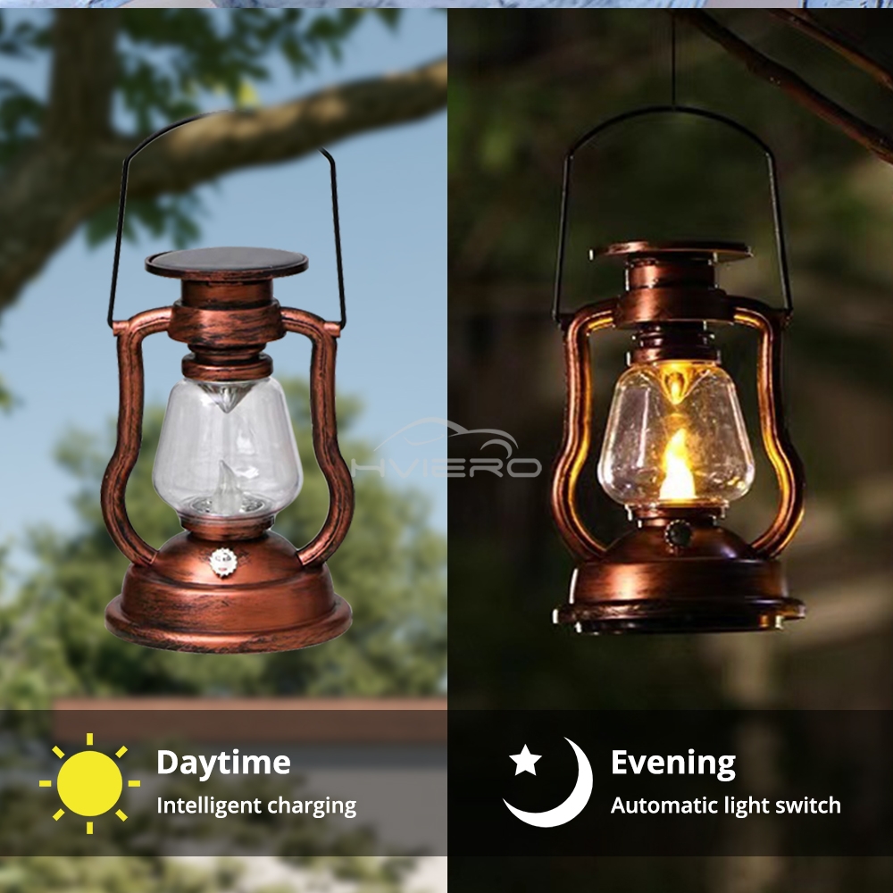 Outdoor Solar LED Camping Lantern Retro Waterproof Light | Inspire