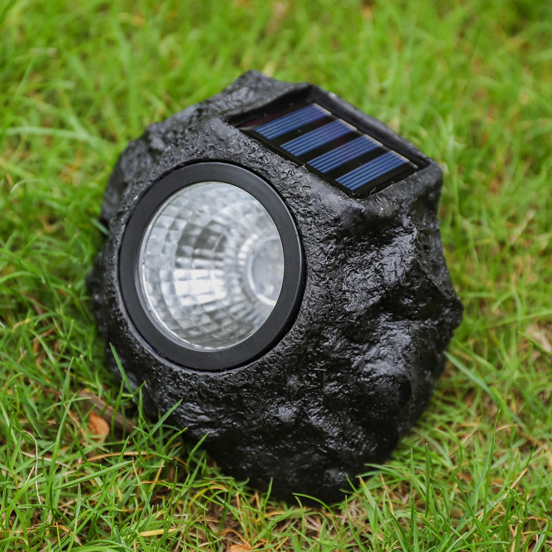 Waterproof LED Solar Energy Garden Spotlight, Lawn Decoration Stone Light, Warm Lighting for Outdoor Landscape