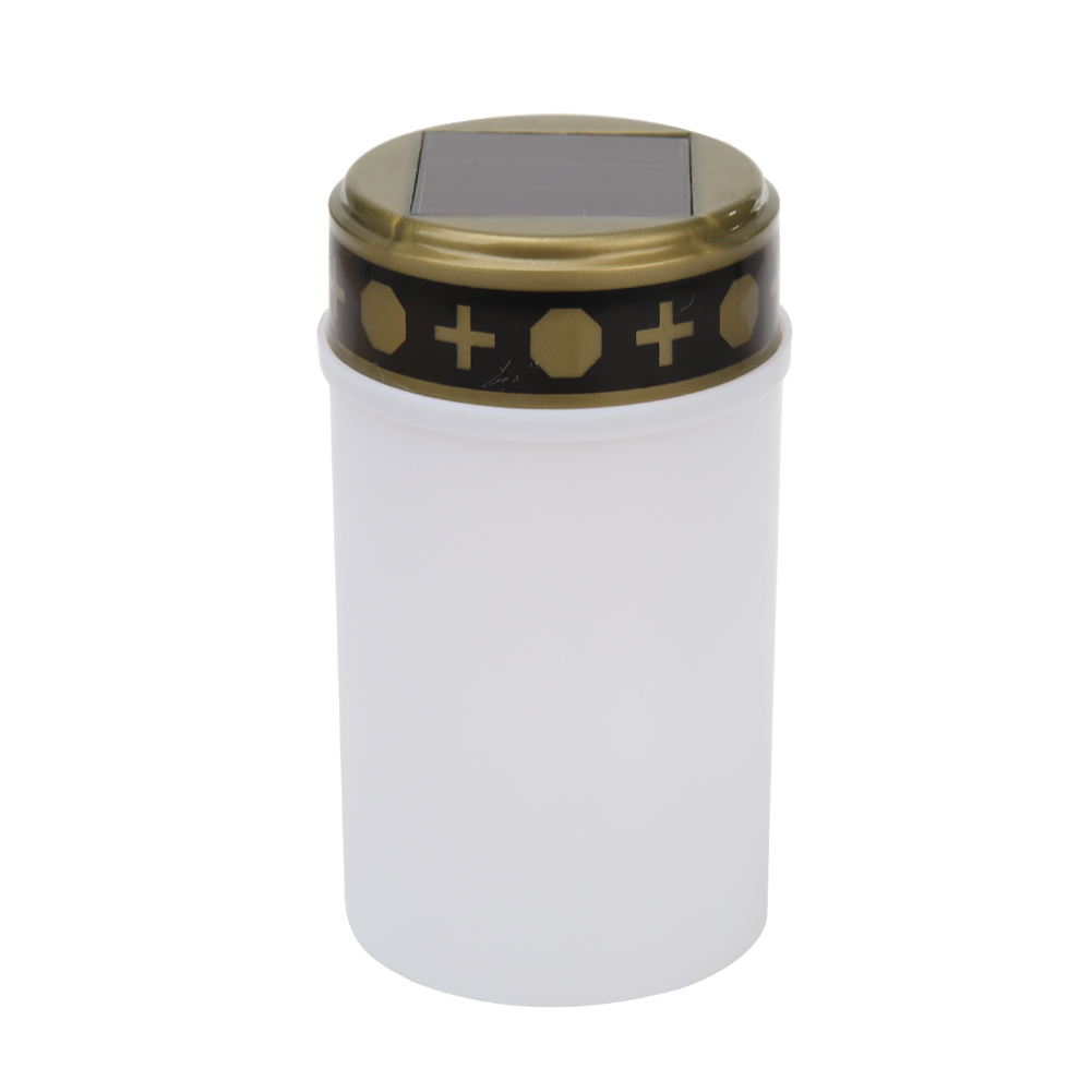 Flameless Solar Cemetery Lamp, Outdoor LED Candle Light, Decorative Garden Tea Light for Lawn, Grave, Ritual Use