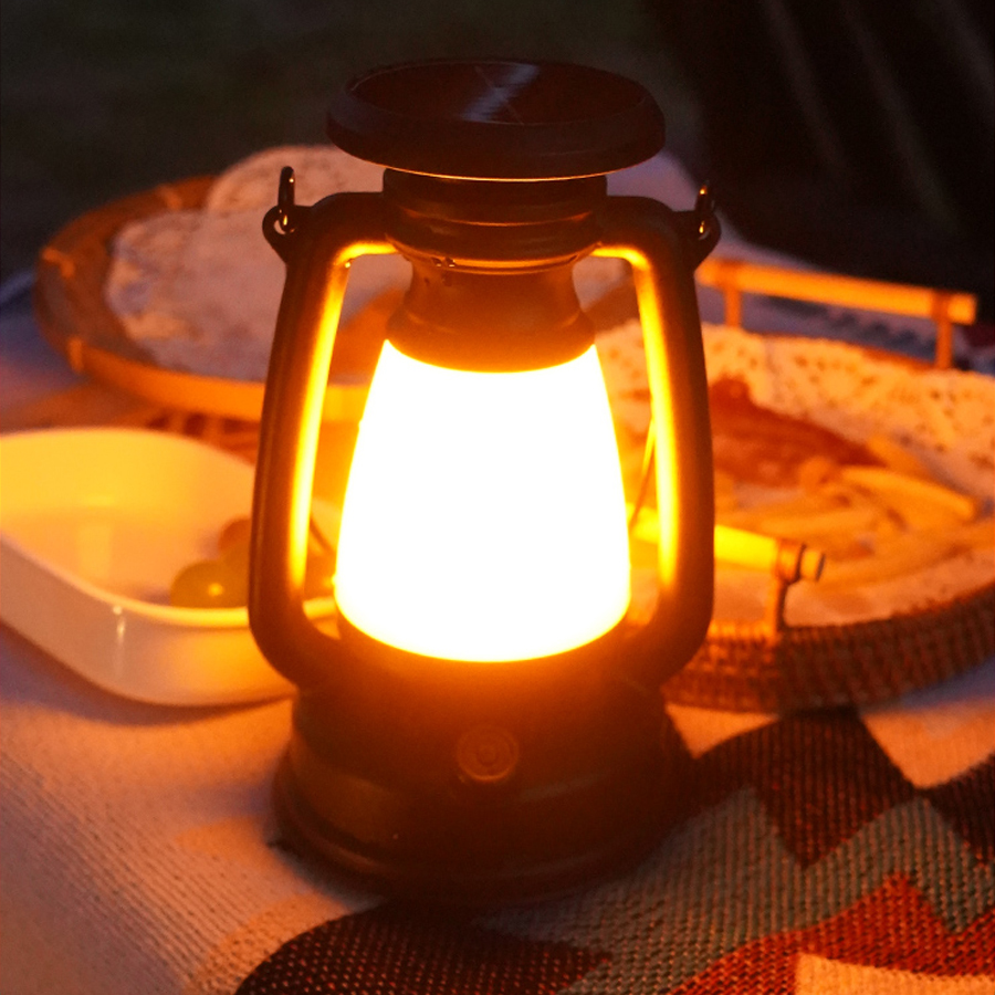 Vintage Horse Lamp Solar Camping Light LED Table Lantern | Inspire Uplift