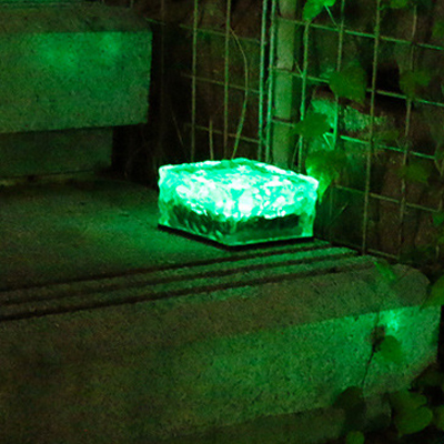 Outdoor Solar Brick Ice Cube Light Waterproof LED Landscape Lamp, Step Path Pathway Garden Yard Party Christmas Lighting