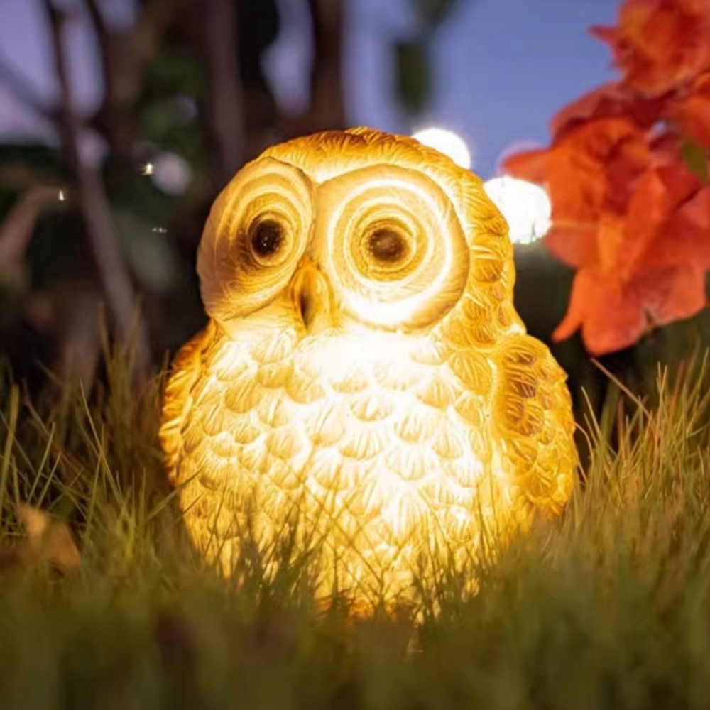 Solar Owl Garden Lights Outdoor Waterproof Statue | Inspire Uplift