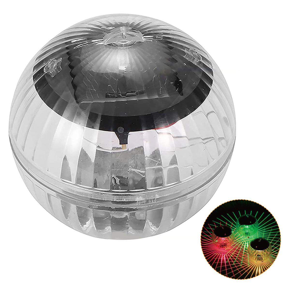 Hanging Waterproof Ball LED Light, Color Solar Floating Pond Light Pool, Outdoor Changing Water Lamp for Garden Decor