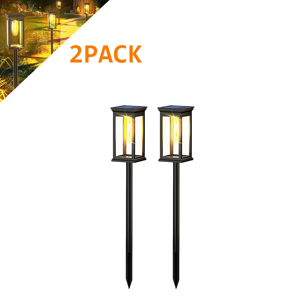 Solar Garden Lights Outdoor Waterproof, Landscape Lighting for Patio Terrace, Walkways Driveways in Warm White
