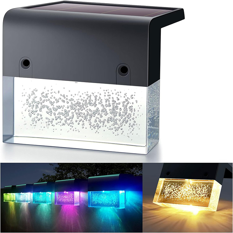 Waterproof Solar Deck Lights for Fence Stairs Railing Step, Outdoor Patio Yard Pathway Lights