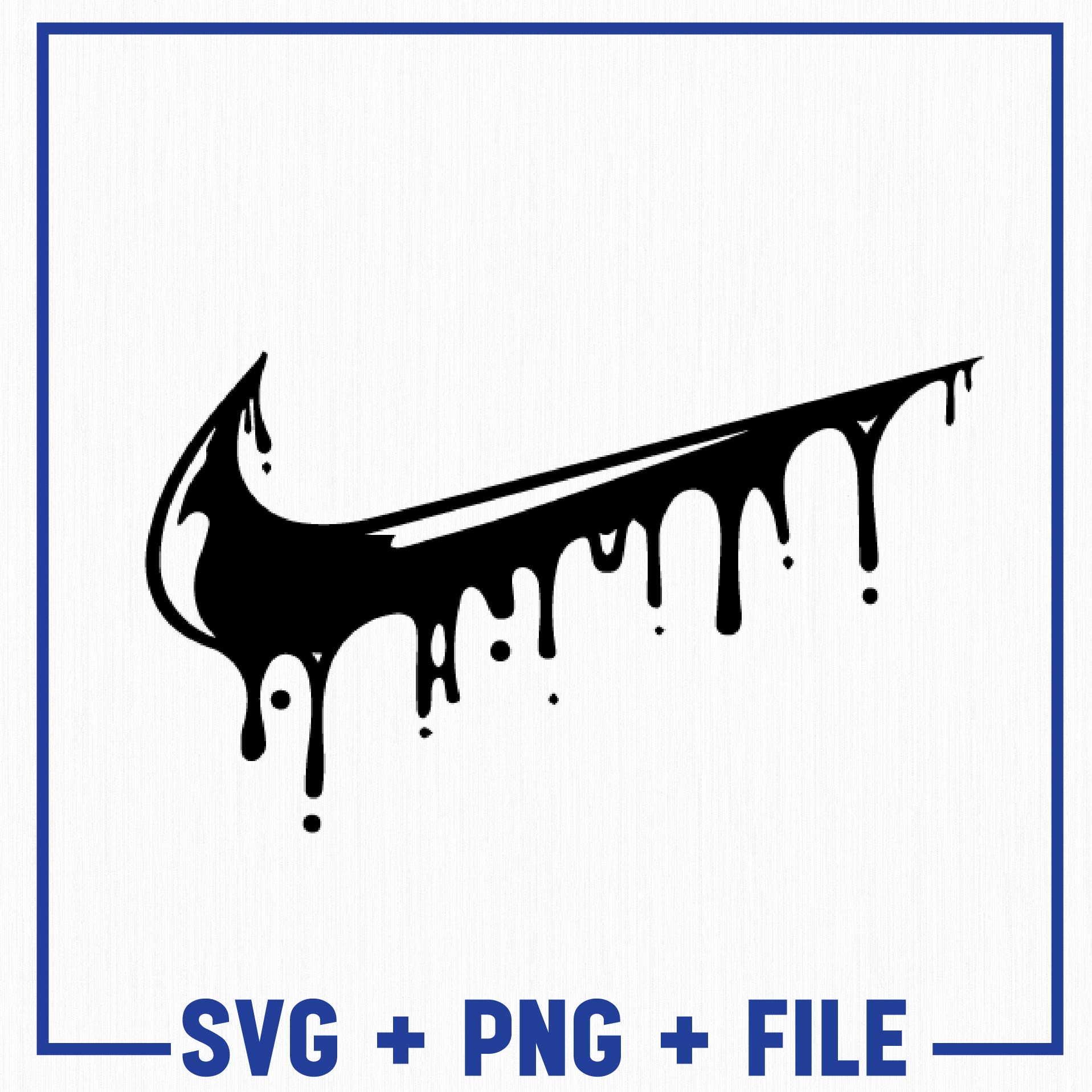 Silhouette Dripping Nike Swoosh Swoosh Logo Layered SVG, Nike Logo