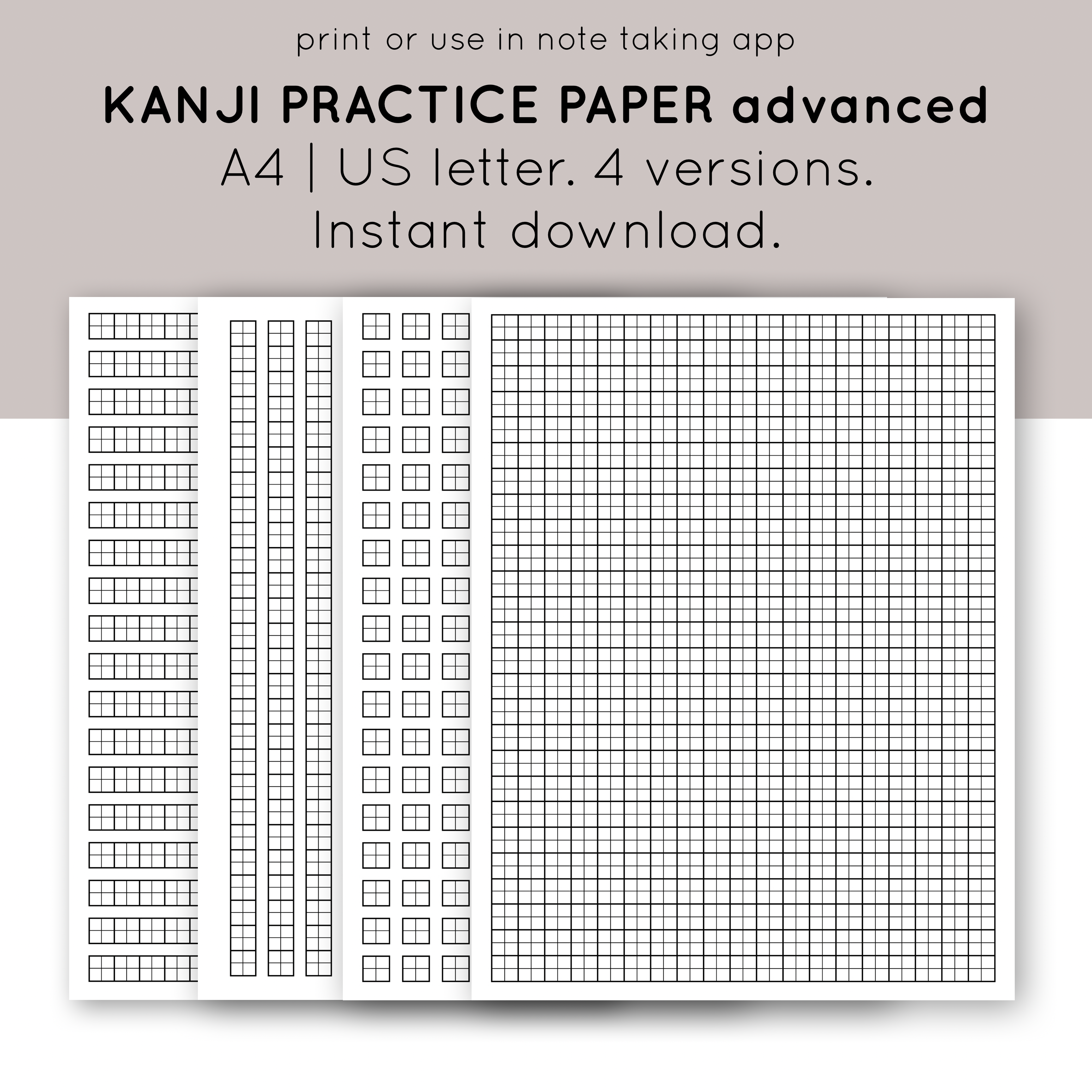 Kanji Japanese writing templates . Chinese Writing calligrap - Inspire ...