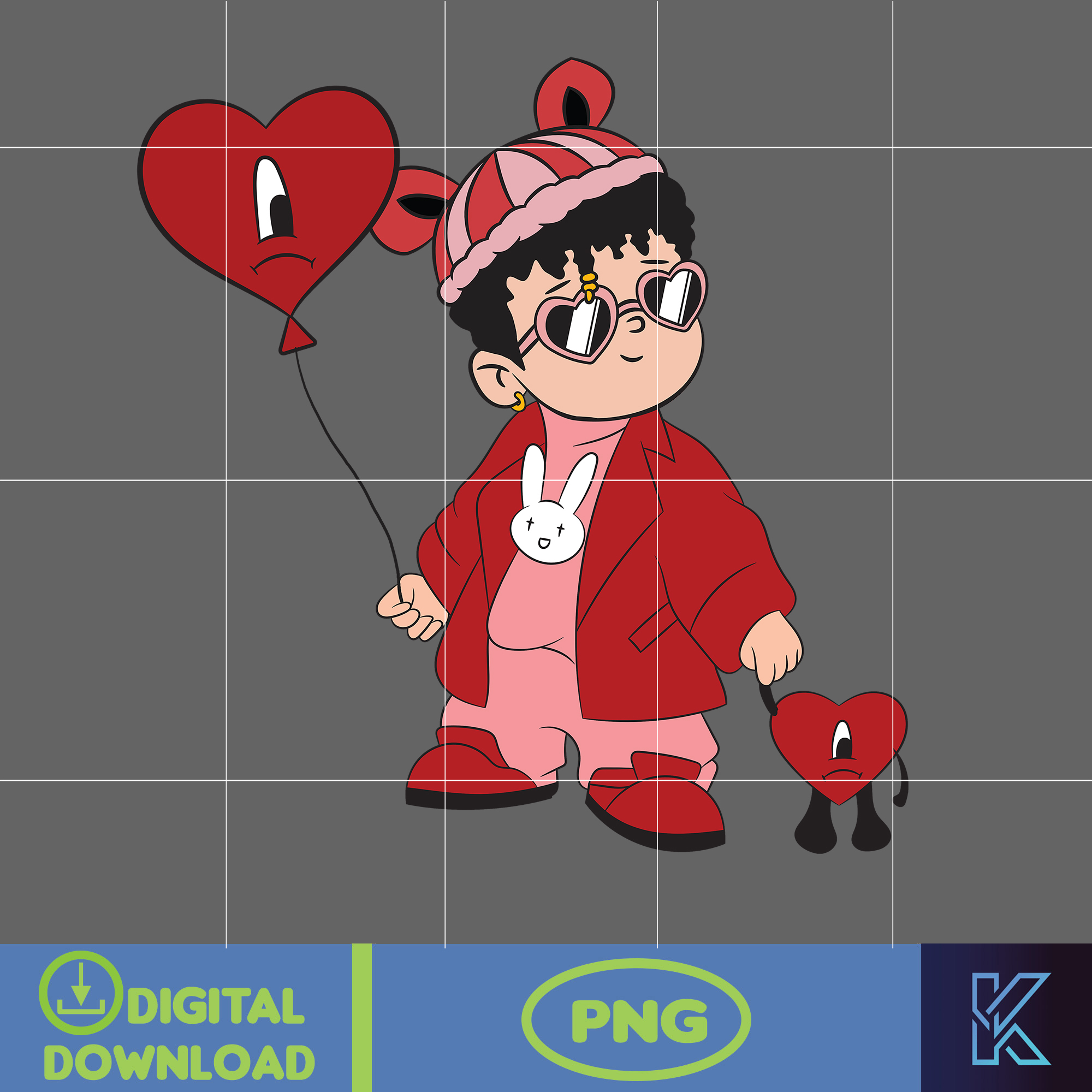 Bad Bunny Valentine Digital Download | Bad Bunny Solo, Conejo Malo, Dia Del Amor, Dia De La Amistad