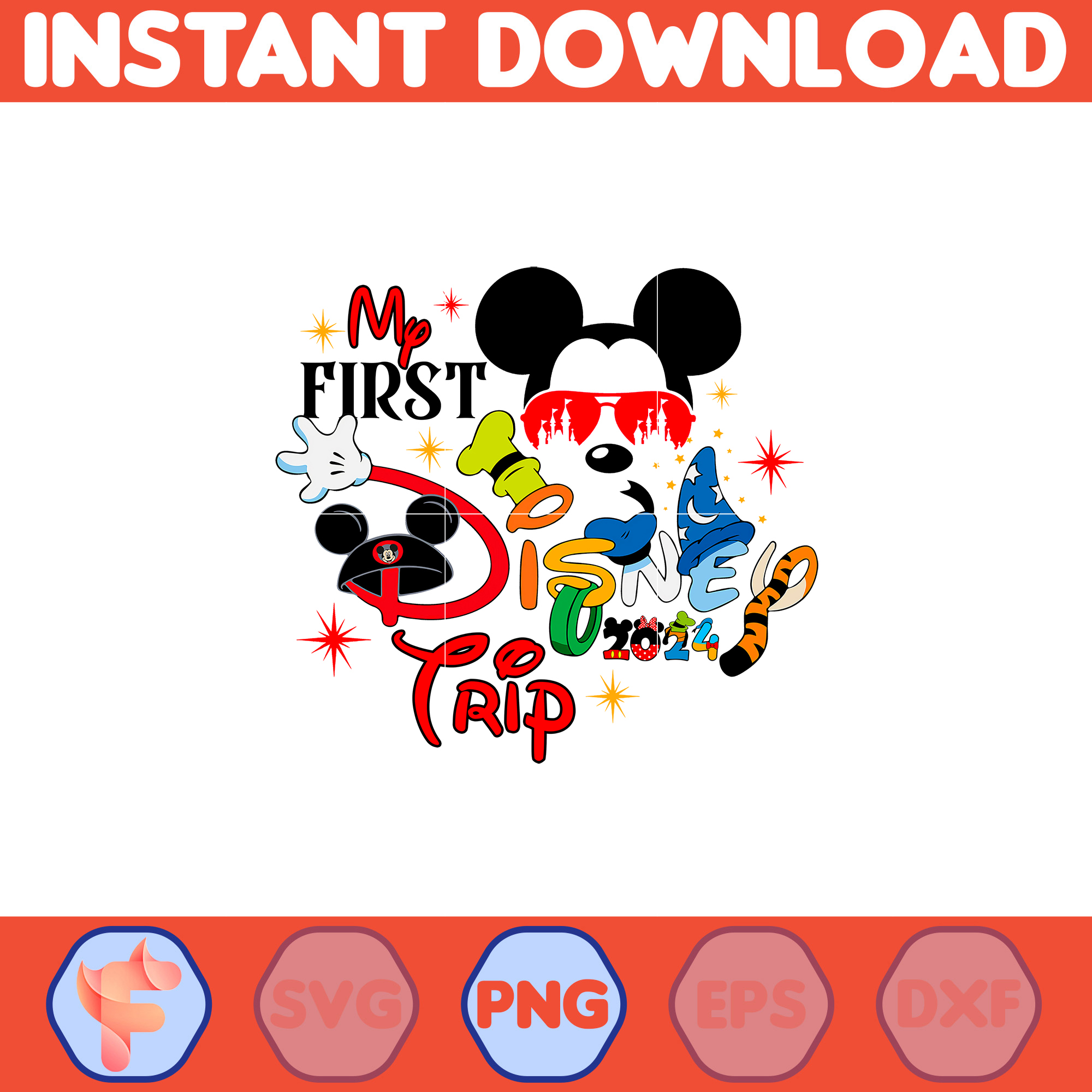 My First Disney Trip 2024 Png, Family Trip 2024 Sublimation | Inspire ...