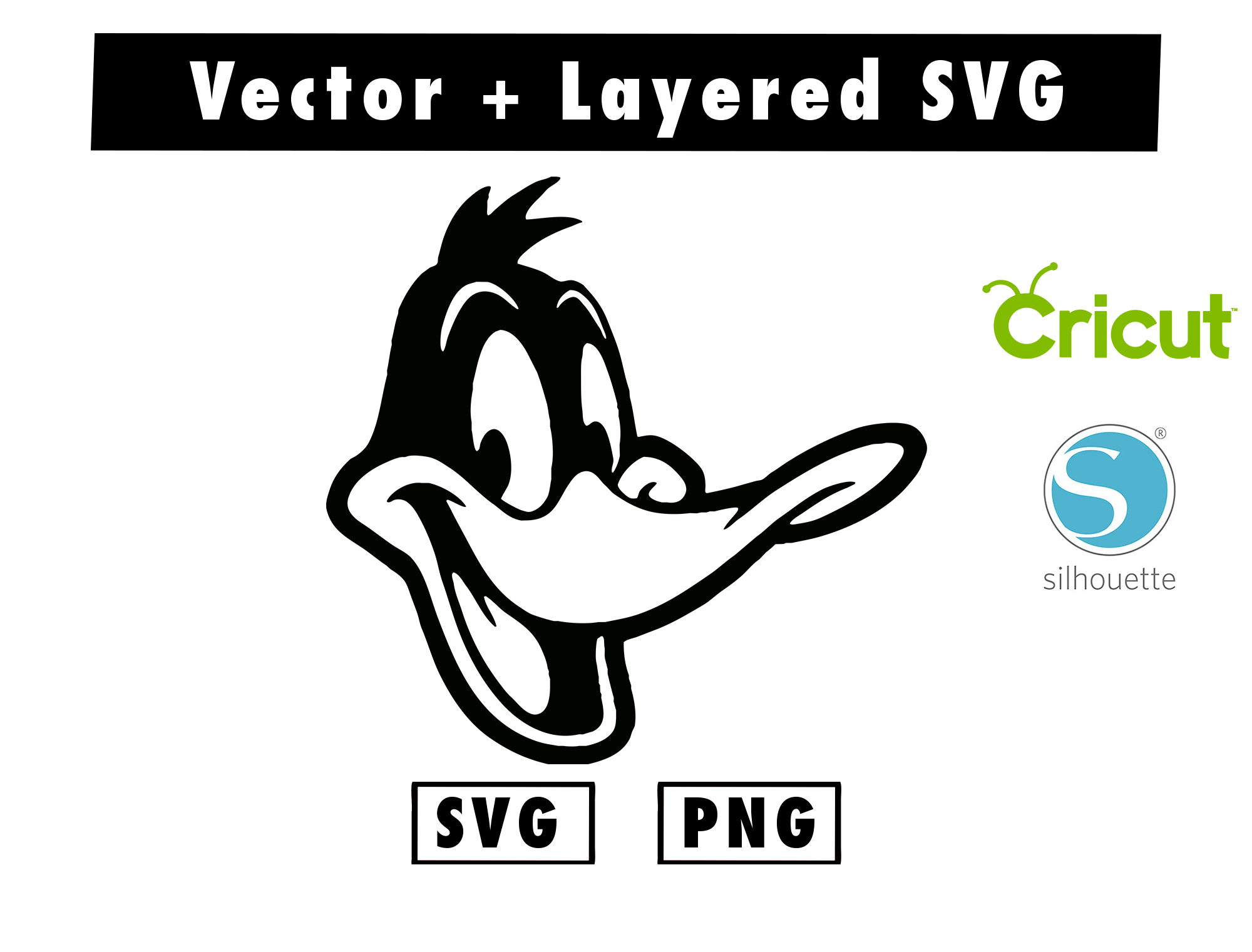Daffy Duck svg and png files for cricut machine , anime svg | Inspire ...