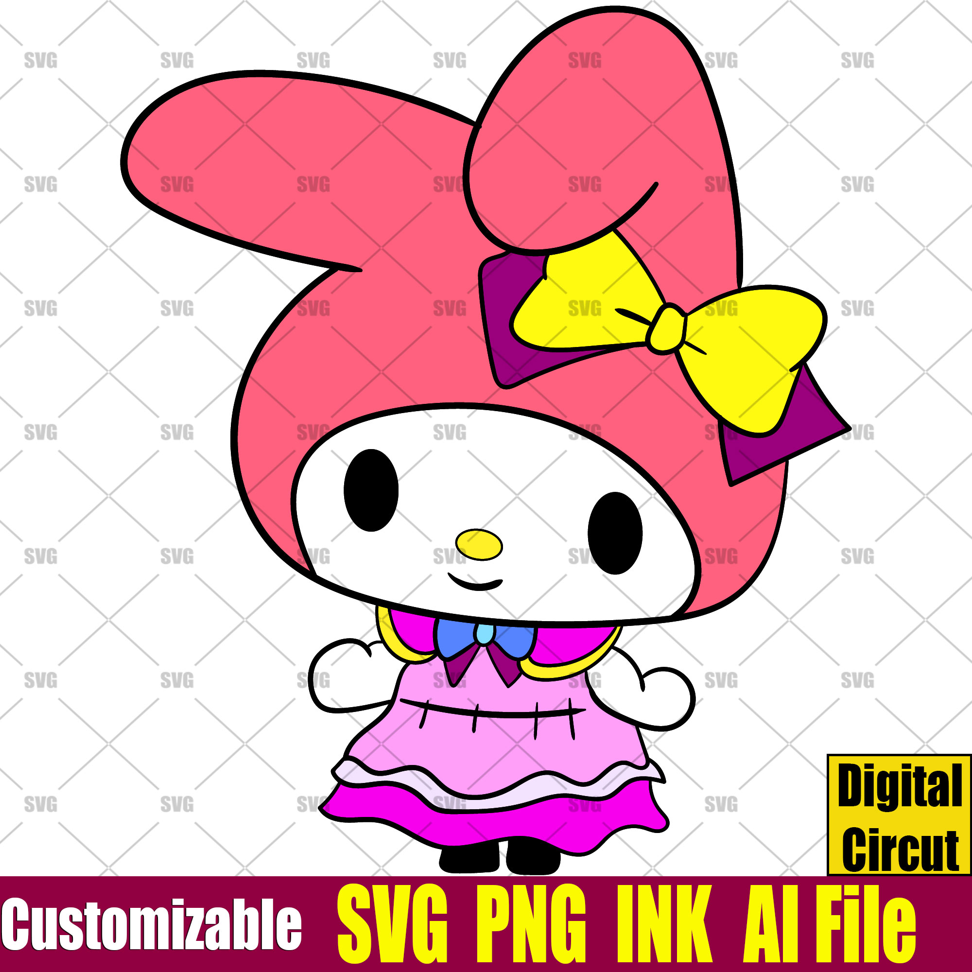 My Melody Sanrio SVG My Melody Sanrio Coloring pages My Melo | Inspire